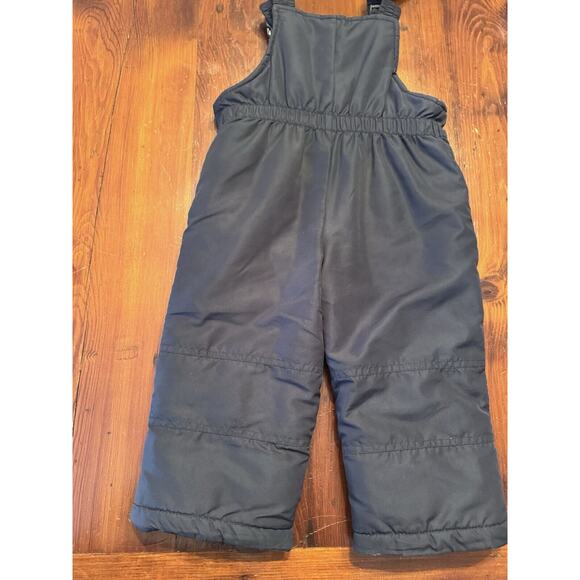 London Fog 24 Months Snow Bib Overalls Front Zip Insulated Ski Pant Navy Blue - Picture 2 of 6